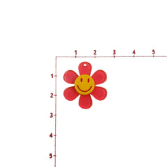 Dije Flor con Emoji de Acrílico Dije - Accesorios Rubi