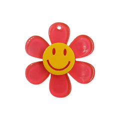 Dije Flor con Emoji de Acrílico Dije - Accesorios Rubi