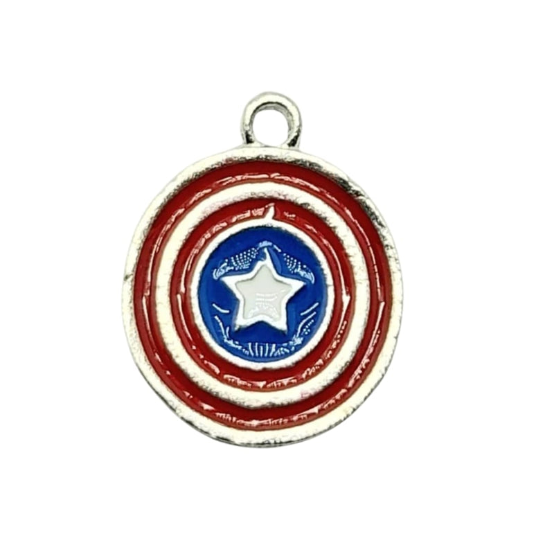 Dije Escudo del Capitán América Esmaltado Dije - Accesorios Rubi