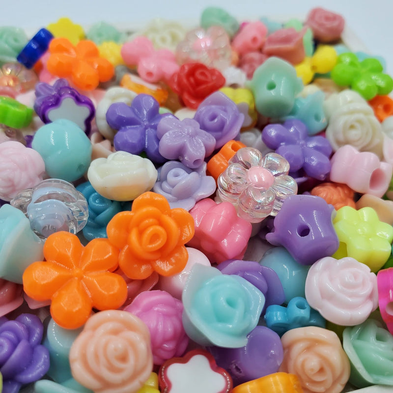 Mix Flores Pastel de Acrílico Dije - Accesorios Rubi