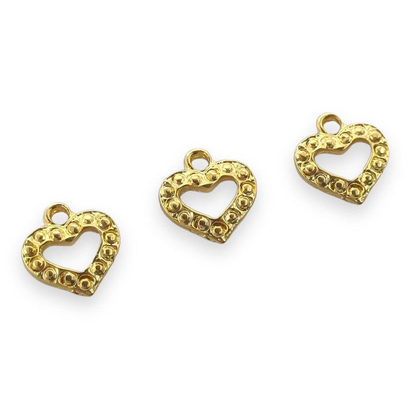 Dije Corazón Hueco Chico 24K Dije - Accesorios Rubi