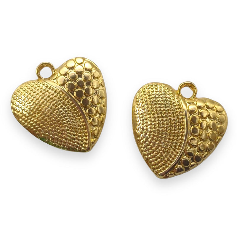 Dije Corazón con Diseño 1 24K Dije - Accesorios Rubi