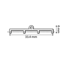 Terminal Recta para 21 hilos para Miyuki 24K Complementos - Accesorios Rubi