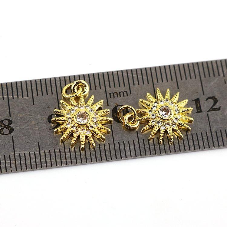 Dije Girasol Micropave Chapa 18K Dije - Accesorios Rubi