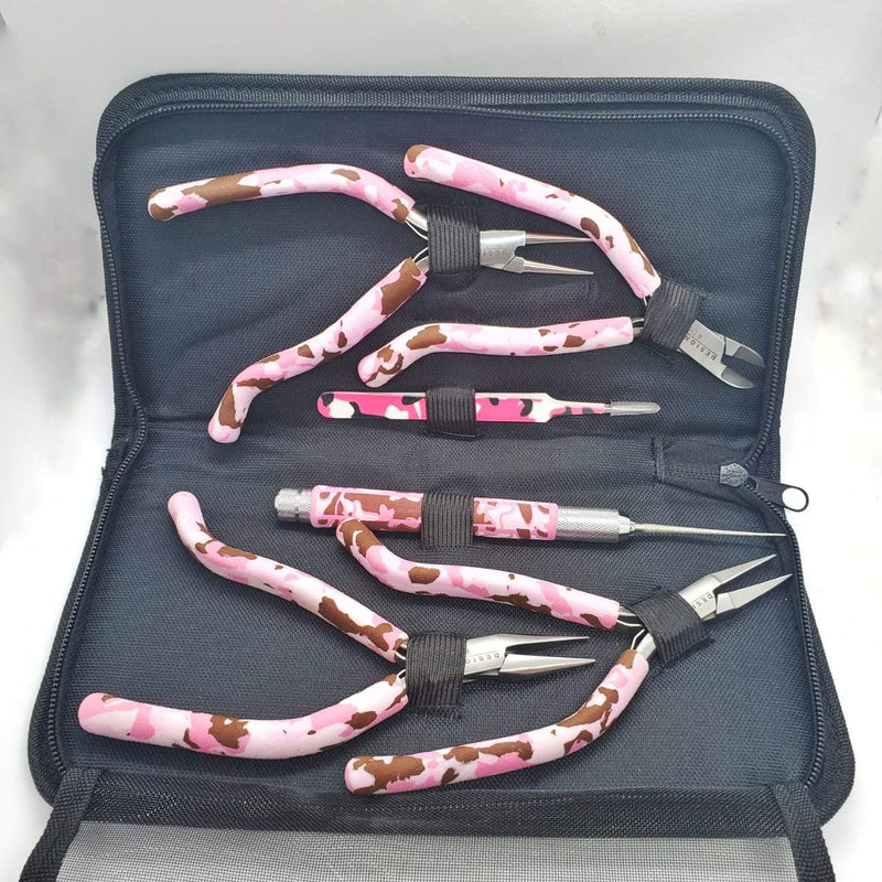 Set de Pinzas Designs Wire Pink Camo Pinza - Accesorios Rubi