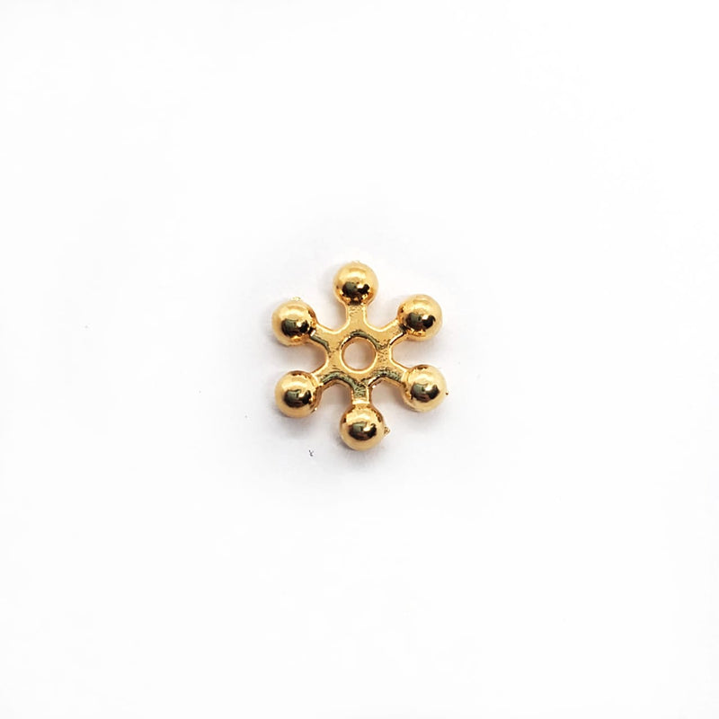 Separador Estrella 8 mm 24K Dije - Accesorios Rubi