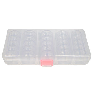 Caja Organizadora Transparente con 25 Contenedores Cilindricos Complemento - Accesorios Rubi