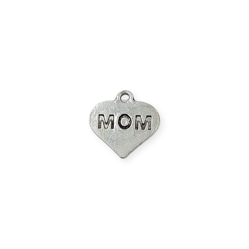 Dije Corazón MOM de Metal Dije - Accesorios Rubi