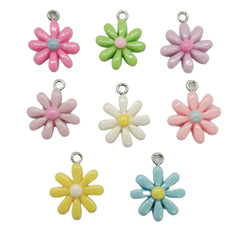 Dije Flor Un Ojal de Acrílico Dije - Accesorios Rubi