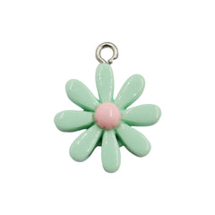 Dije Flor Un Ojal de Acrílico Dije - Accesorios Rubi