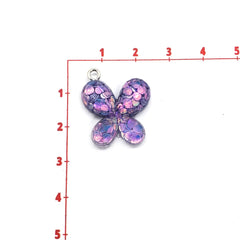 Dije Mariposa con Glitter Dije - Accesorios Rubi