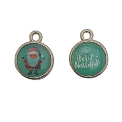 Dije Santa Claus Encapsulado Metal Dije - Accesorios Rubi