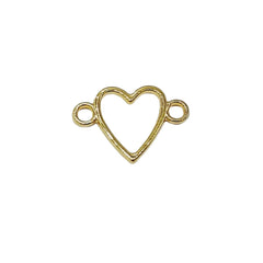 Dije Silueta de Corazón Doble Ojal 24K Dije - Accesorios Rubi