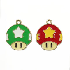 Dije Super Marios Bros Hongo Esmaltado de Metal Dije - Accesorios Rubi