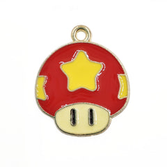 Dije Super Marios Bros Hongo Esmaltado de Metal Dije - Accesorios Rubi