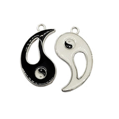 Dije Yin Yang Hueco Esmaltado Dije - Accesorios Rubi