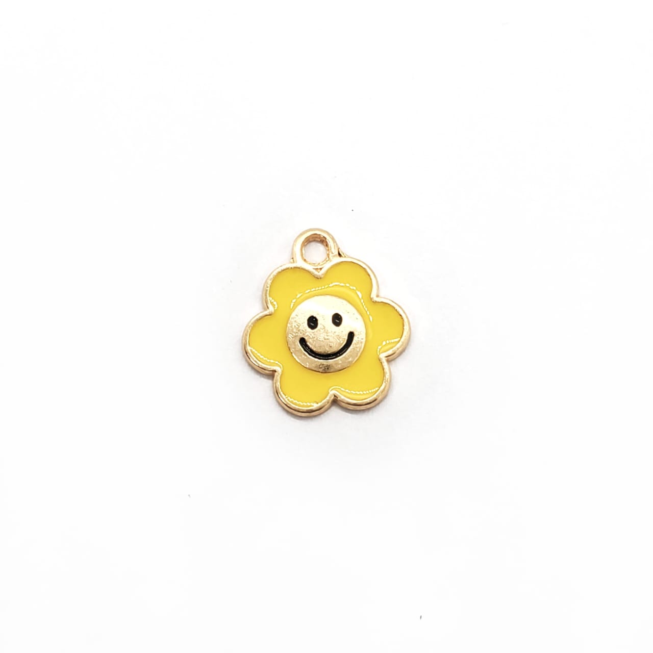 Dije Flor Carita Feliz Esmaltada Dije - Accesorios Rubi