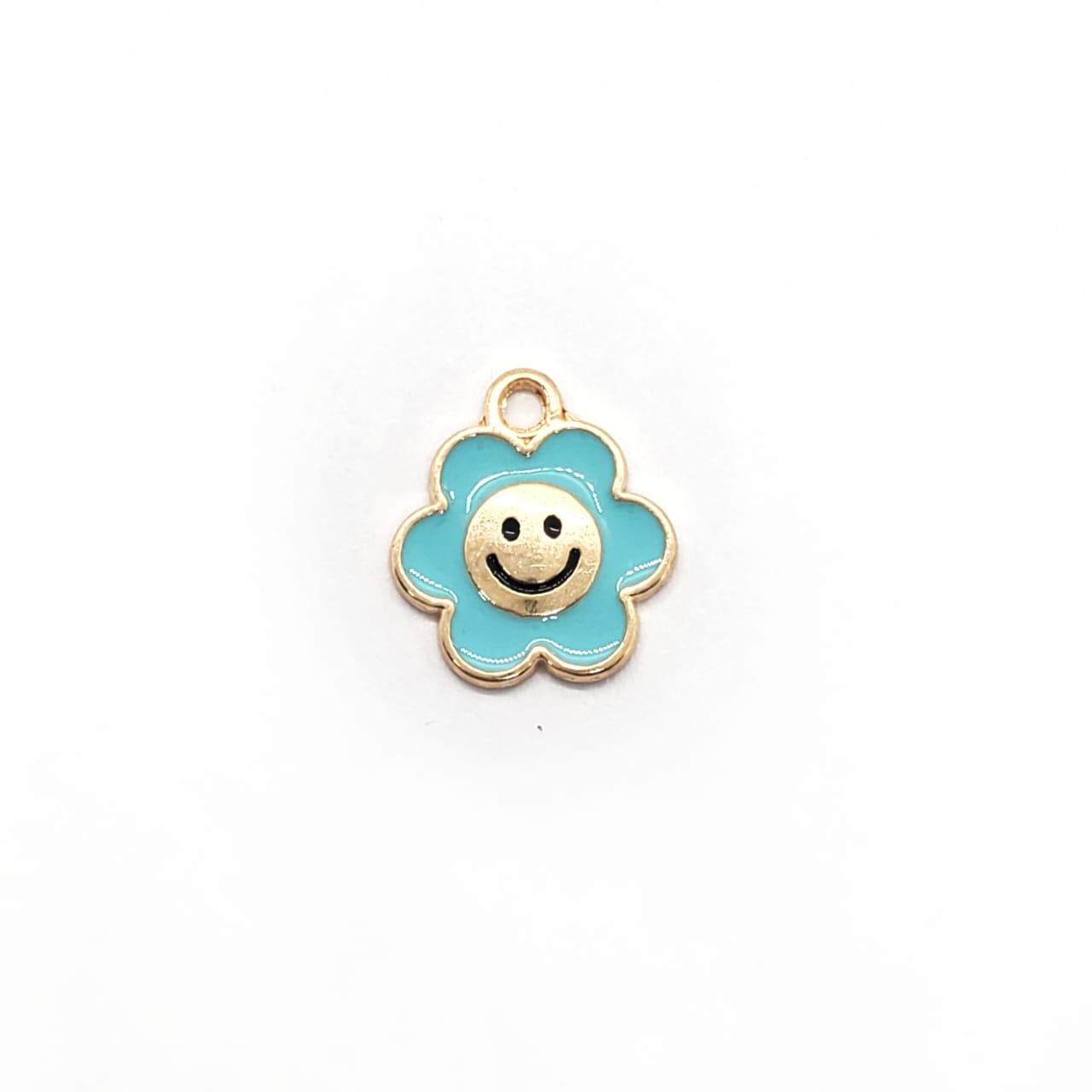 Dije Flor Carita Feliz Esmaltada Dije - Accesorios Rubi