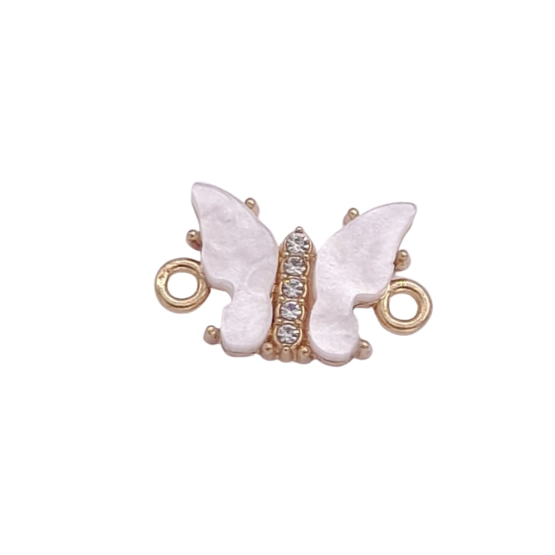 Dije Mariposa Doble Ojal de Acrílico acrilicos - Accesorios Rubi