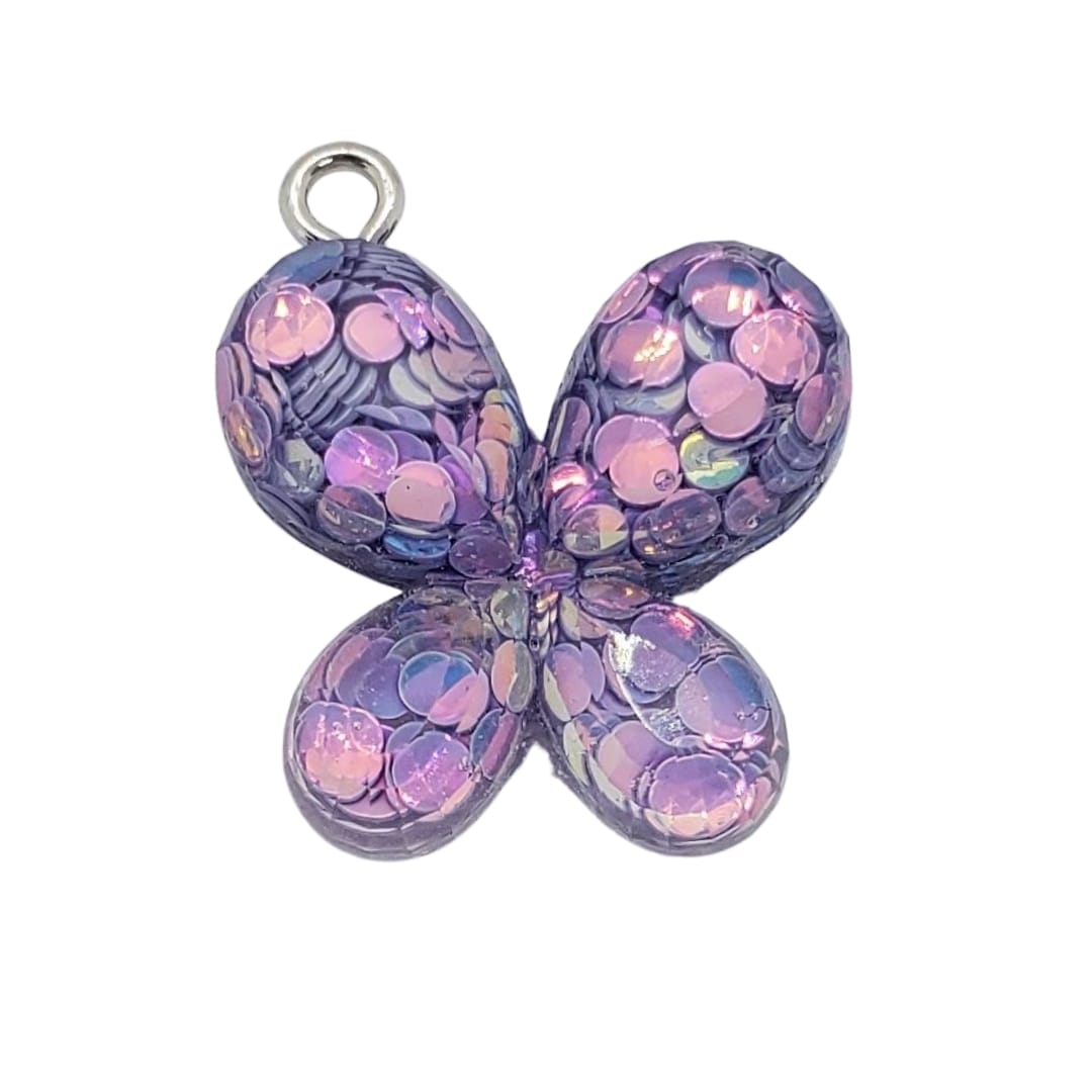 Dije Mariposa con Glitter Dije - Accesorios Rubi